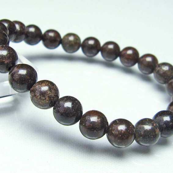 コンドライト「サハラNWA869隕石」 ブレスレット 8mm [T64-706]