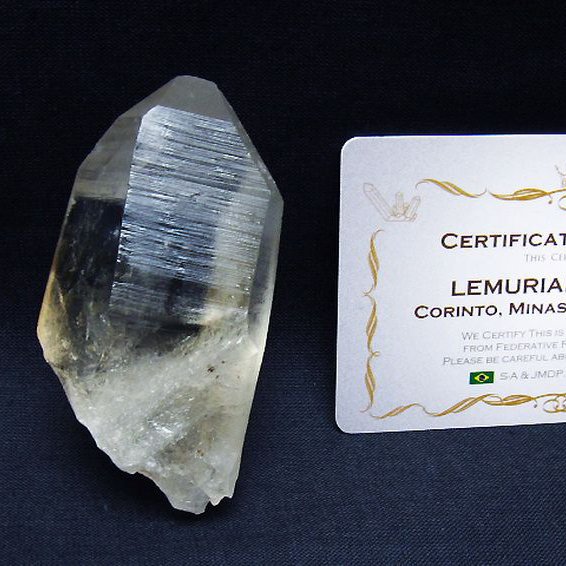 レムリアンシード水晶 原石 ミナスジェライス州コリント産 ※証明書付き[T641-1739]
