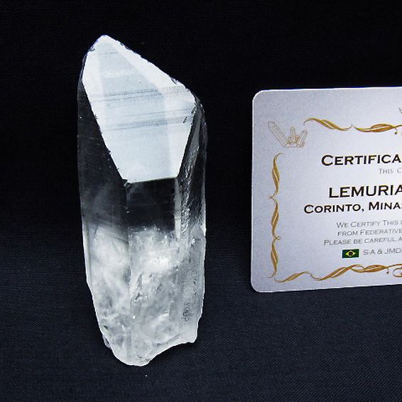 レムリアンシード水晶 原石 ミナスジェライス州コリント産 ※証明書付き[T641-1834]