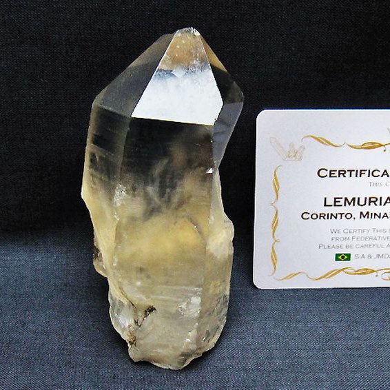 レムリアンシード 水晶 原石 ミナスジェライス州コリント産 ※証明書付き[T641-1938]