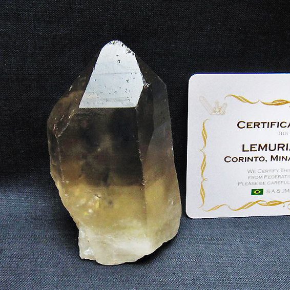 レムリアンシード 水晶 原石 ミナスジェライス州コリント産 ※証明書付き[T641-1943]