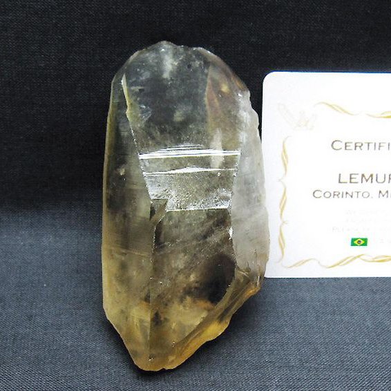 シトリン レムリアンシード水晶 原石 ミナスジェライス州コリント産 ※証明書付き[T641-2093]