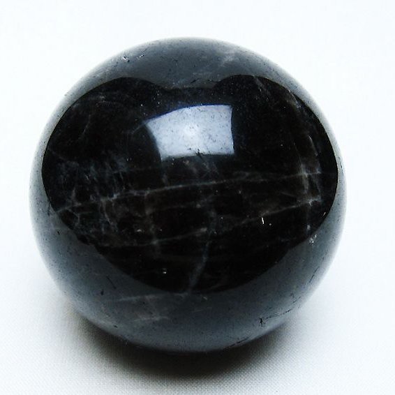 モリオン 純天然 黒水晶 丸玉 60mm [t643-4919]