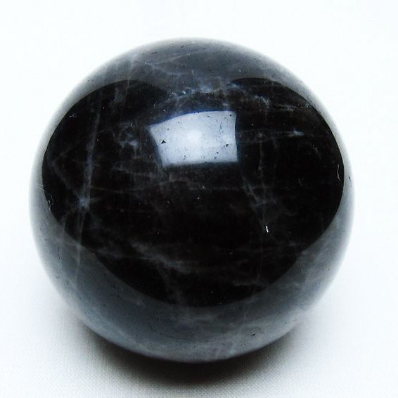 モリオン 純天然 黒水晶 丸玉 58mm [t643-4931]