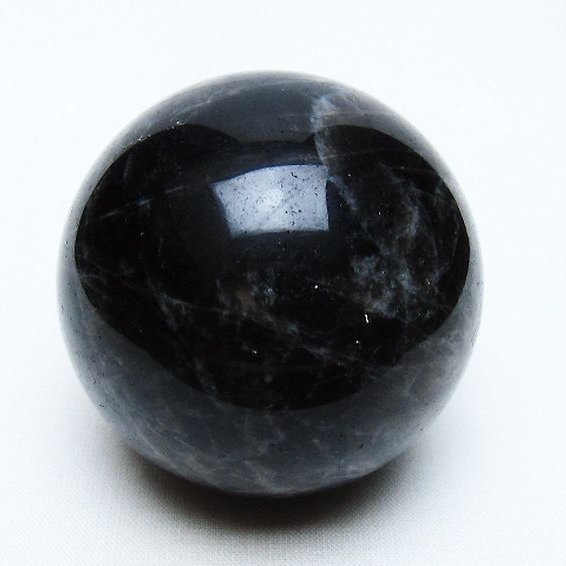 モリオン 純天然 黒水晶 丸玉 56mm [t643-4937]