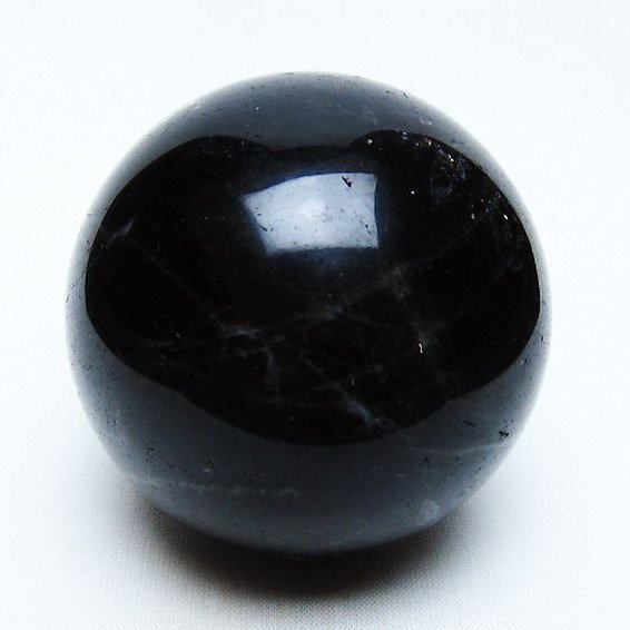 モリオン 純天然 黒水晶 丸玉 64mm [t643-4980]