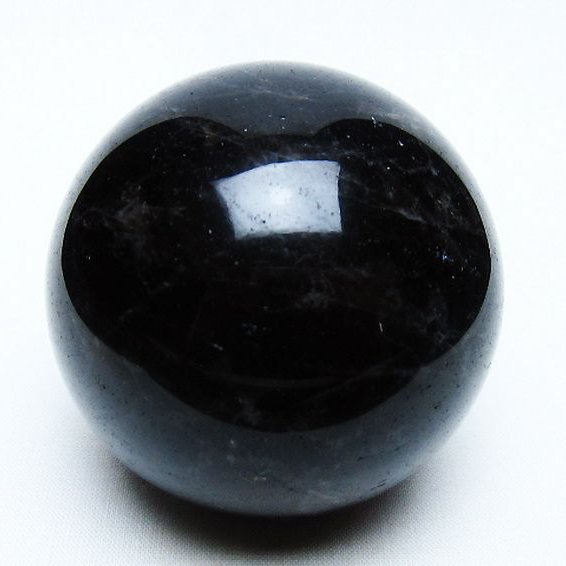 モリオン 純天然 黒水晶 丸玉 63mm [t643-4984]