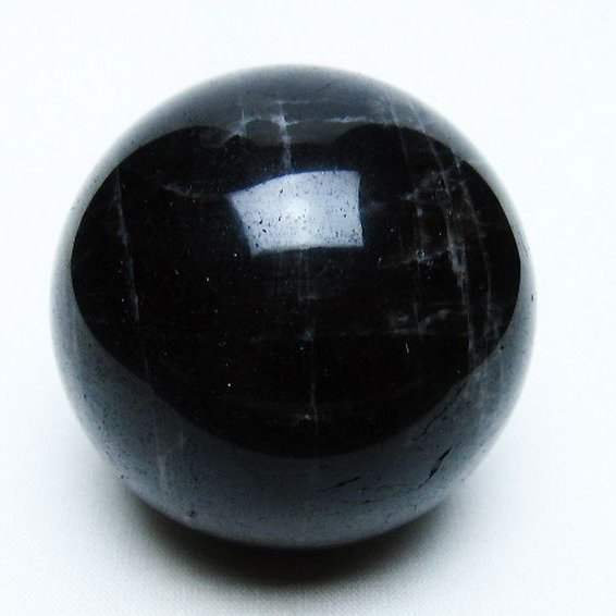 モリオン 純天然 黒水晶 丸玉 56mm [t643-4994]