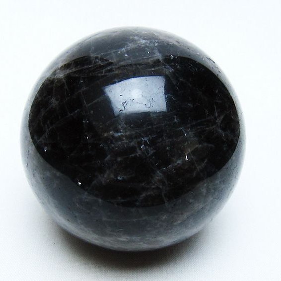 モリオン 純天然 黒水晶 丸玉 63mm [t643-5139]