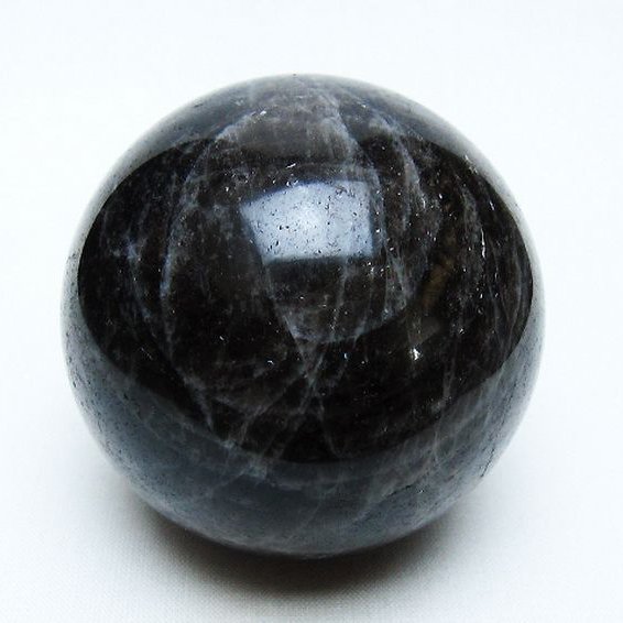 モリオン 純天然 黒水晶 丸玉 64mm [t643-5154]