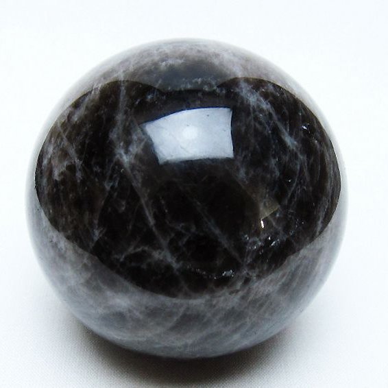 モリオン 純天然 黒水晶 丸玉 68mm [t643-5166]