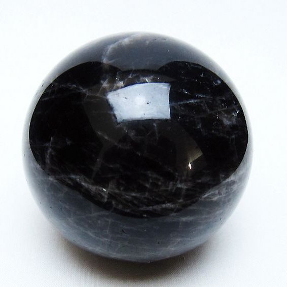 モリオン 純天然 黒水晶 丸玉 71mm [t643-5175]