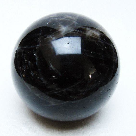 モリオン 純天然 黒水晶 丸玉 72mm [t643-5177]