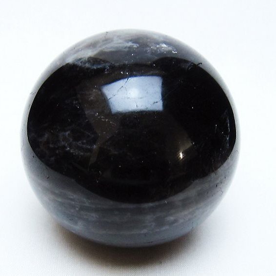 モリオン 純天然 黒水晶 丸玉 74mm [t643-5182]