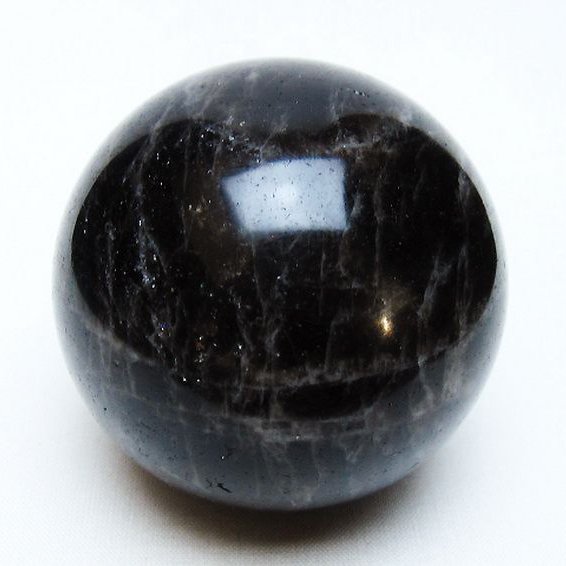 モリオン 純天然 黒水晶 丸玉 62mm [t643-5190]