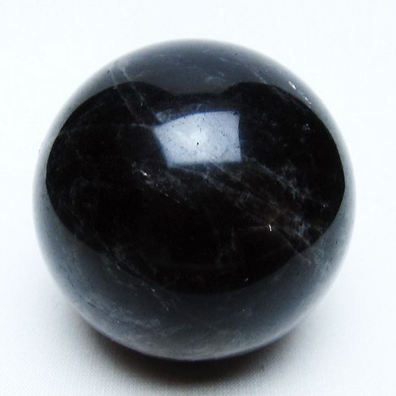 モリオン 純天然 黒水晶 丸玉 57mm [t643-5213]