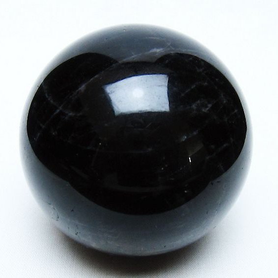モリオン 純天然 黒水晶 丸玉 66mm [t643-5241]