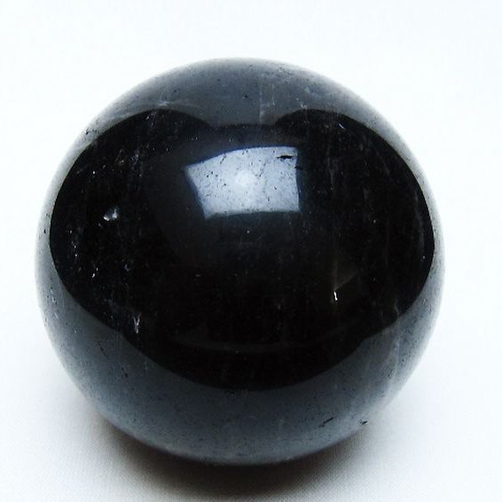 モリオン 純天然 黒水晶 丸玉 67mm [t643-5245]