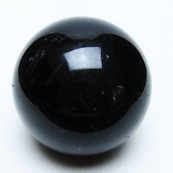 モリオン 純天然 黒水晶 丸玉 52mm [t643-5269]