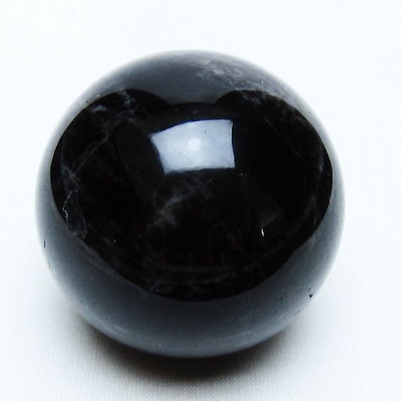 モリオン 純天然 黒水晶 丸玉 50mm [t643-5272]