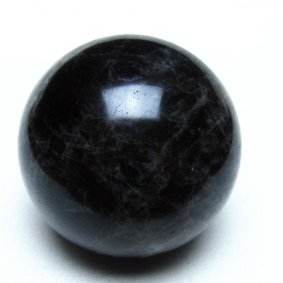 モリオン 純天然 黒水晶 丸玉 57mm [t643-5363]