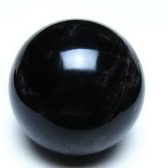 モリオン 純天然 黒水晶 丸玉 72mm [t643-5464]