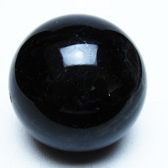 モリオン 純天然 黒水晶 丸玉 56mm [t643-5510]