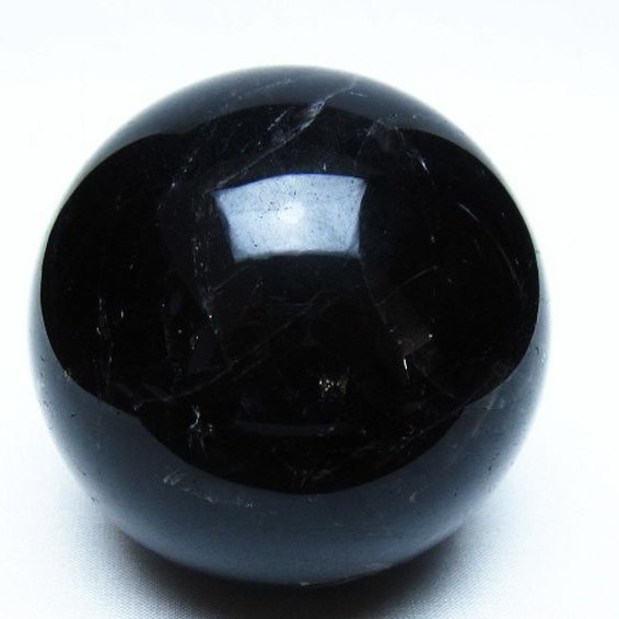 モリオン 純天然 黒水晶 丸玉 79mm [t643-5555]