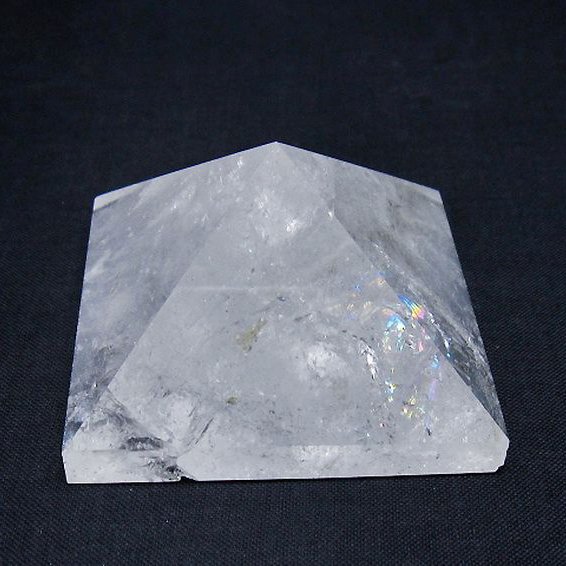 虹入り ヒマラヤ水晶ピラミッド[T648-3550]