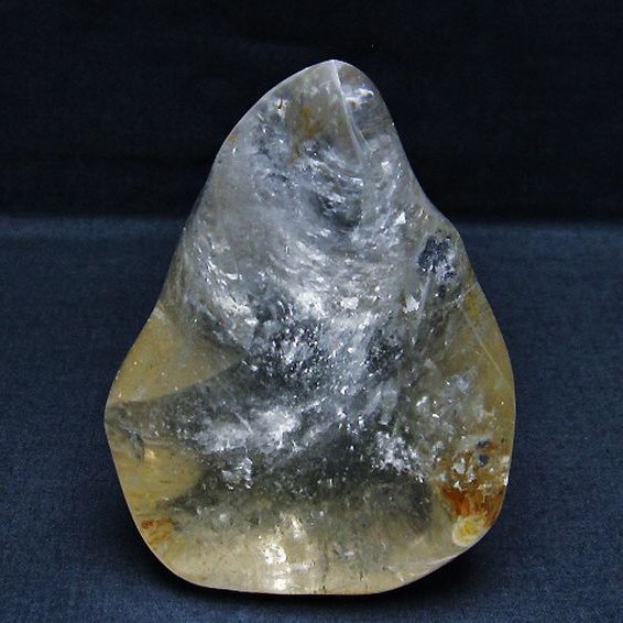 ヒマラヤ水晶 炎（フレイム） ポリッシュ  置物[T653-3676]