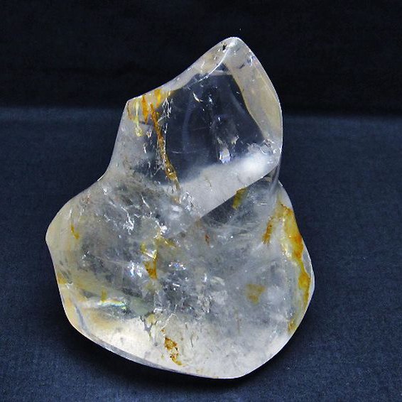 ヒマラヤ水晶 炎（フレイム） ポリッシュ  置物[T653-3678]