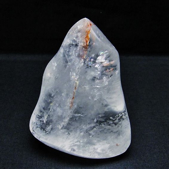 ヒマラヤ水晶 炎（フレイム） ポリッシュ  置物[T653-3717]