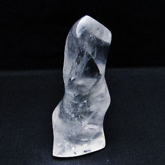 虹入り ヒマラヤ水晶 炎（フレイム） ポリッシュ  置物[T653-3736]