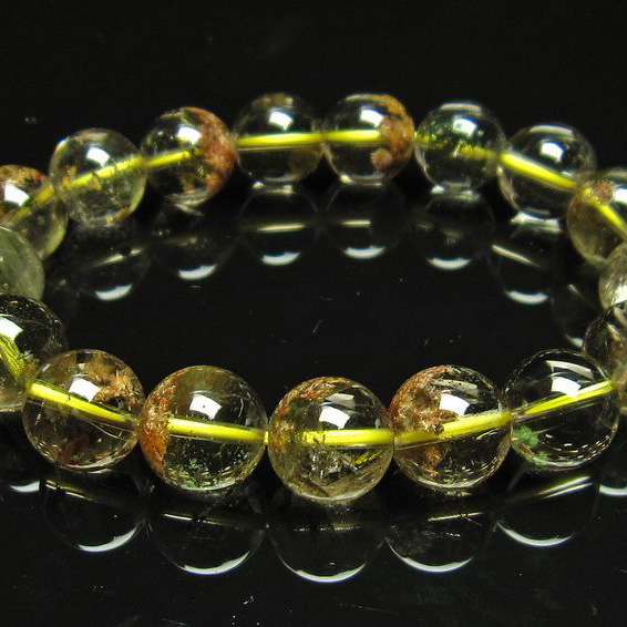 タイチンフラワー水晶ガーデン水晶 ブレスレット 12mm [T660-1520]