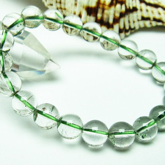 ガーデン水晶ルチル ブレスレット 9mm [T660-1726]