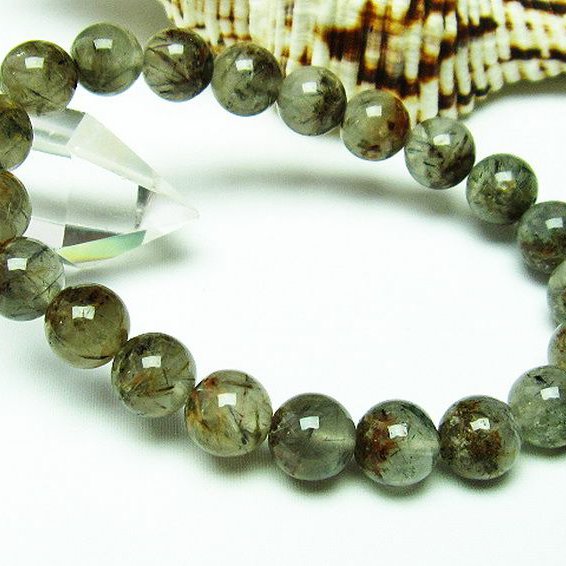 タイチンフラワー水晶 ブレスレット 9mm [T660-1743]