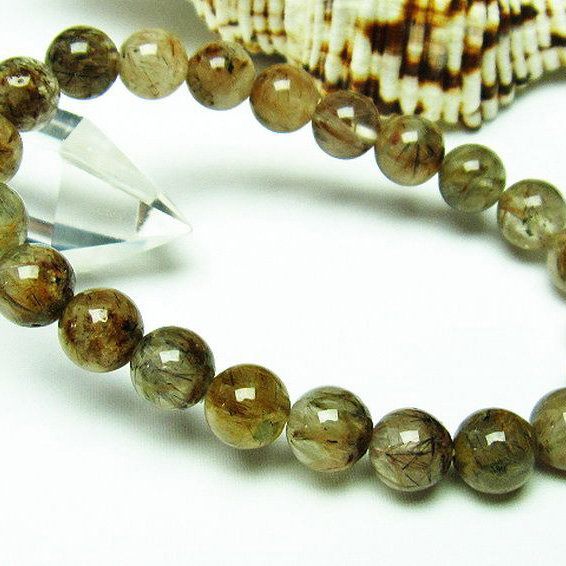 タイチンフラワー水晶 ブレスレット 9mm [T660-1745]