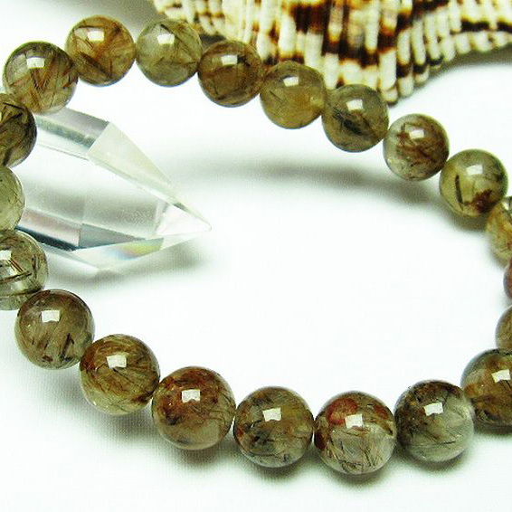 タイチンフラワー水晶 ブレスレット 9mm [T660-1751]