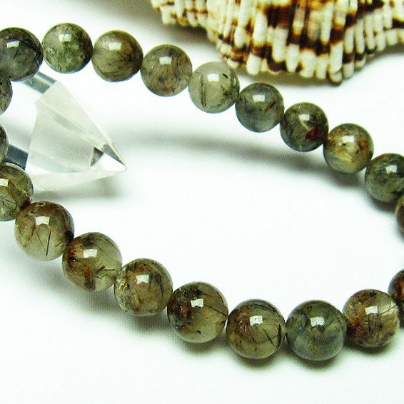 タイチンフラワー水晶 ブレスレット 8mm [T660-1759]