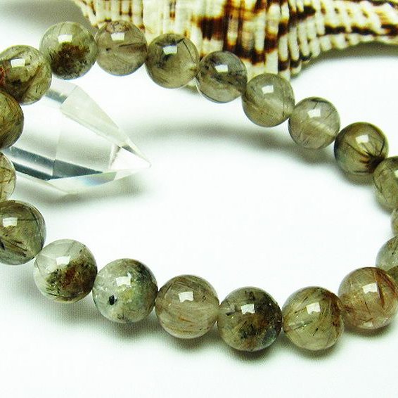 タイチンフラワー水晶 ブレスレット 9mm [T660-1763]