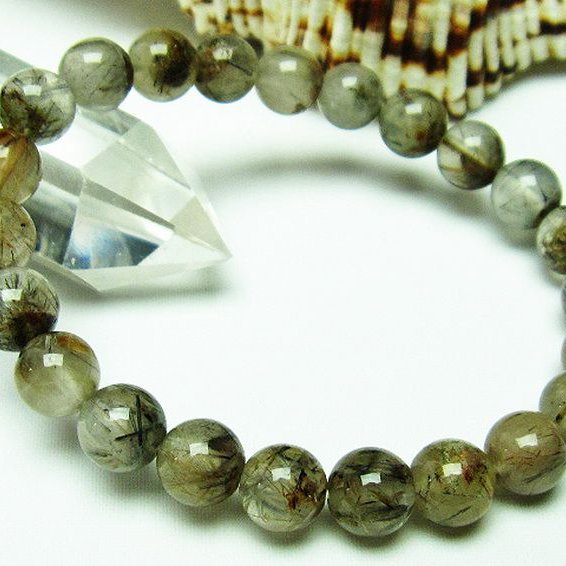 タイチンフラワー水晶 ブレスレット 8mm [T660-1808]