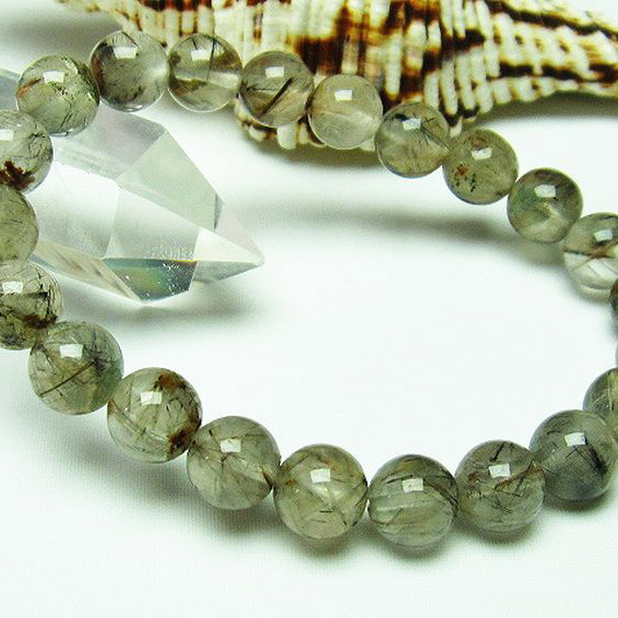 タイチンフラワー水晶 ブレスレット 8mm [T660-1823]