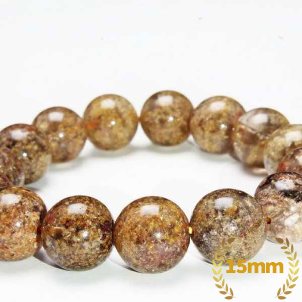 タイチンフラワー水晶 ブレスレット 15mm [T660-1867]