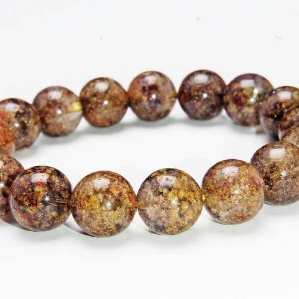 タイチンフラワー水晶 ブレスレット 12mm [T660-1870]