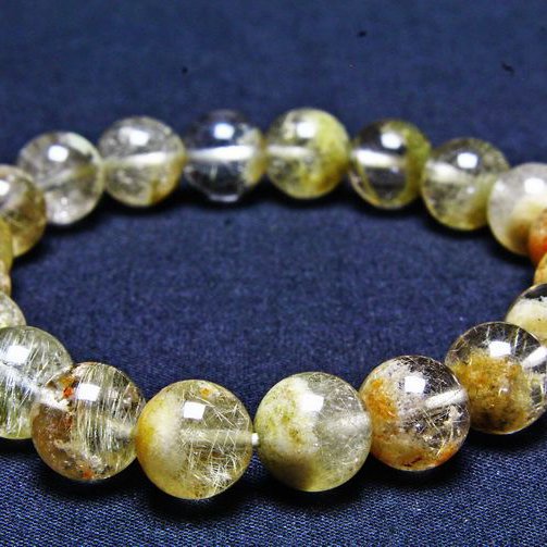 タイチンフラワー水晶ガーデン水晶 ブレスレット 10mm [T660-1898]