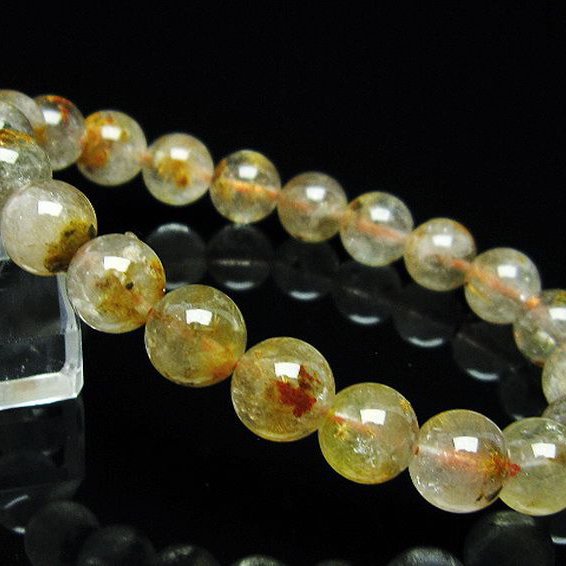 タイチンフラワー水晶 ブレスレット 9mm [t660-2154]