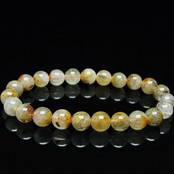 タイチンフラワー水晶 ブレスレット 8mm [T660-2164]