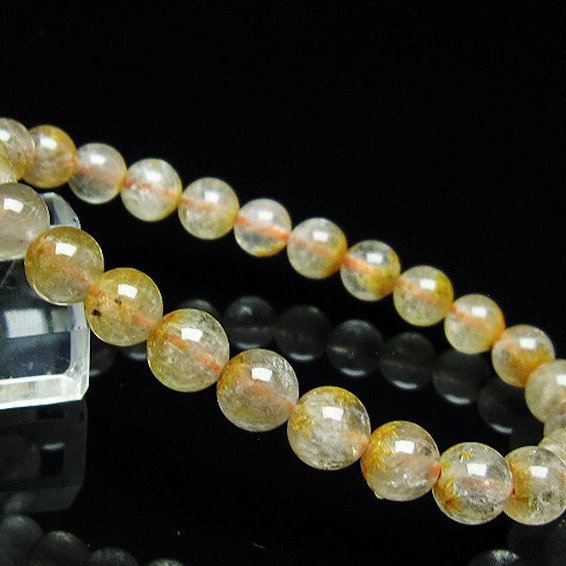 タイチンフラワー水晶 ブレスレット 7mm [t660-2197]