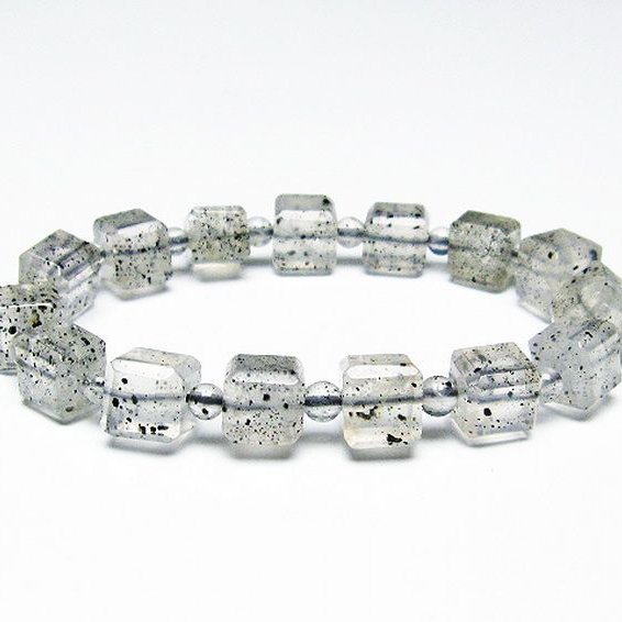 バイオタイトインクォーツ キューブ ブレスレット [T663-1355]