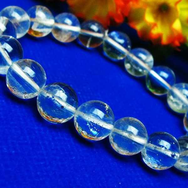 パイライト入り 水晶 ブレスレット 11mm [T669-222]